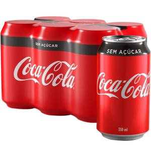Refrigerante Coca Cola Zero 350ml Pack 6x1