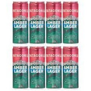 Cerveja Patagonia Amber Lager Lata 350ML 8X1